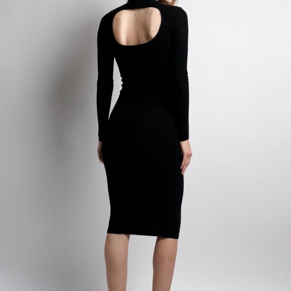 Elegant Black Long Sleeve Dress - Picture 1 of 4